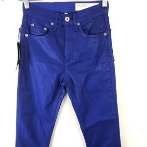 Rag & Bone High Rise Ankle Skinny Blue Jeans 24